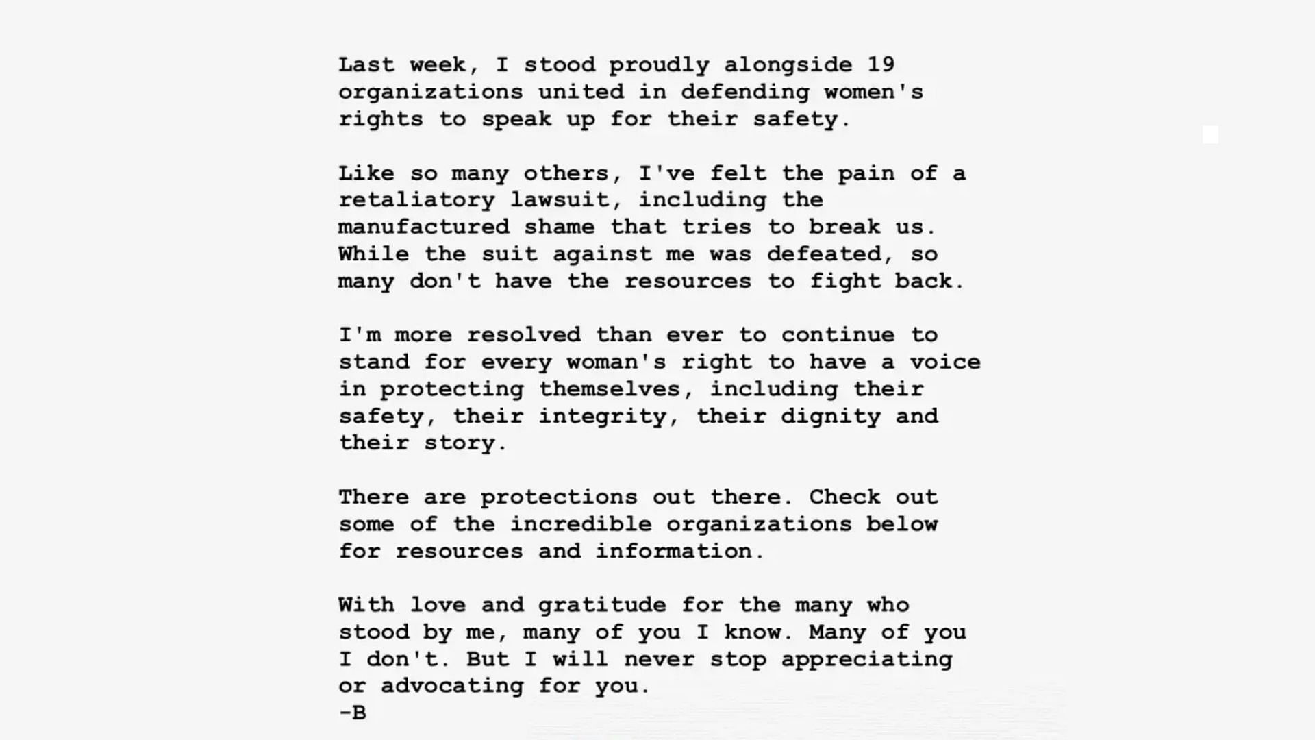 Blake Lively's statement on her Instagram Story (Image via Instagram/@blakelively)